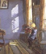 Anna Ancher Sunshine in the Blue Room (nn02) china oil painting reproduction